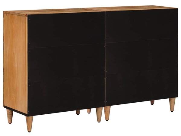 Széf 2 db 60 x 33 x 75 cm Tömör Mangófát Természetes