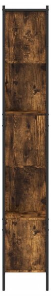 Füstös tölgy színű szerelt fa könyvszekrény 102x28x172 cm
