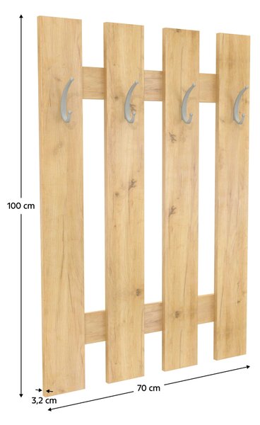 KONDELA Fogaspanel, artisan tölgy, KORADO NEW KV11