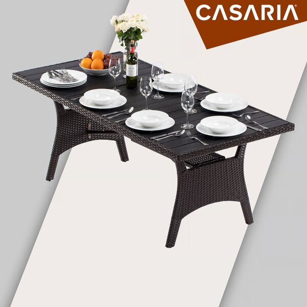 Deuba Rattan asztal Takeo 190x90x75 cm - barna