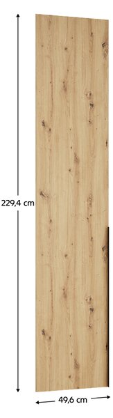 KONDELA Magas ajtó 50, artisan tölgy, KREO