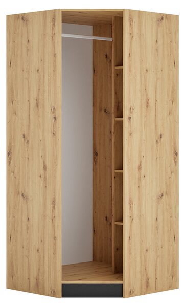 KONDELA Sarokszekrény korpusz, artisan tölgy, KREO