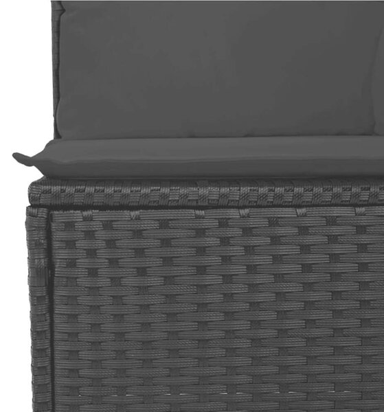 VidaXL Polyrattan Kerti Ülőgarnitúra - 7 részes - Fekete