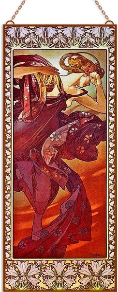 Alfons Mucha - Étoile du Soir üvegkép, falikép