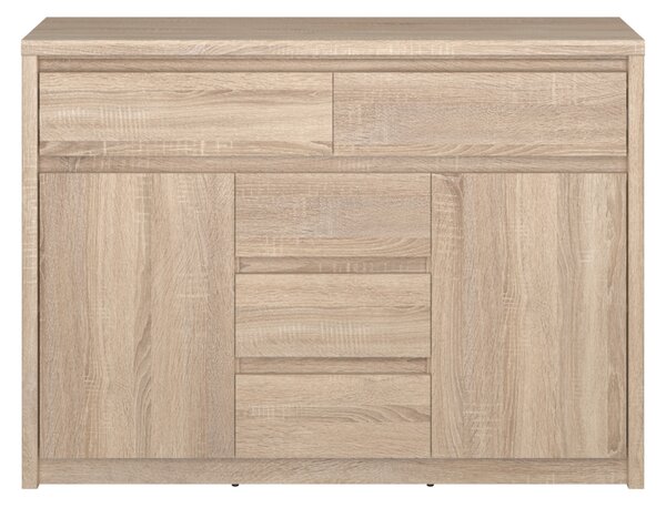 KONDELA Komód, DTD laminált, tölgy sonoma, NORTY TYP 10