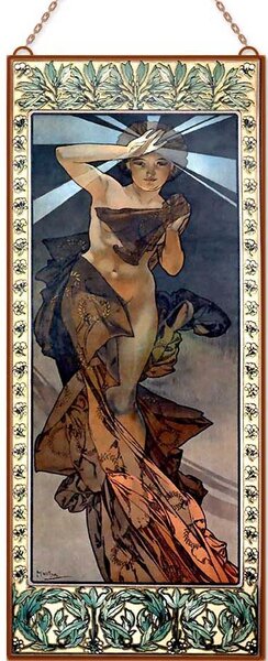 Alfons Mucha - Étoile du Matin üvegkép, falikép