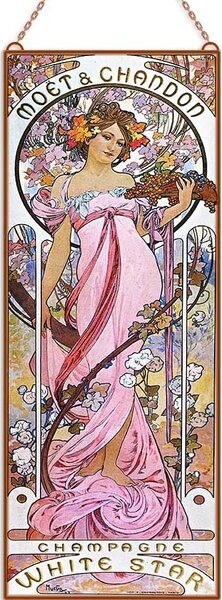 Alfons Mucha - Vintage Ladies (Garnitúra) üvegkép, falikép
