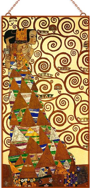 Klimt - Várakozás és beteljesedés II üvegkép, falikép