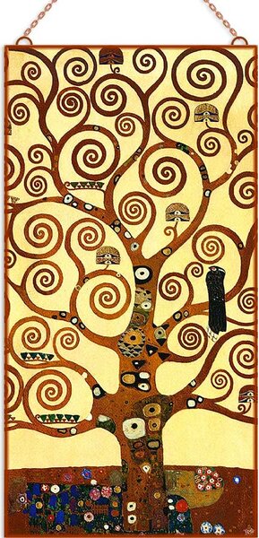Klimt - Várakozás és beteljesedés II üvegkép, falikép