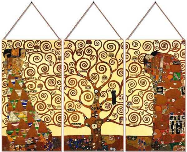 Klimt - Várakozás és beteljesedés II üvegkép, falikép