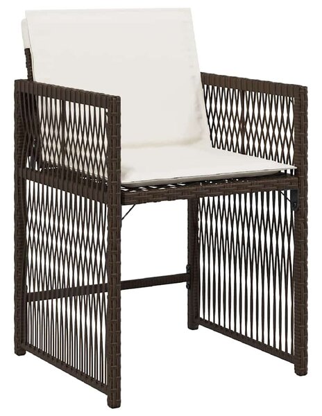 Kert étkező szett 5 pcs Barna polirattan