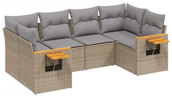 VidaXL Polyrattan Kerti Ülőgarnitúra - 6 részes - Bézs