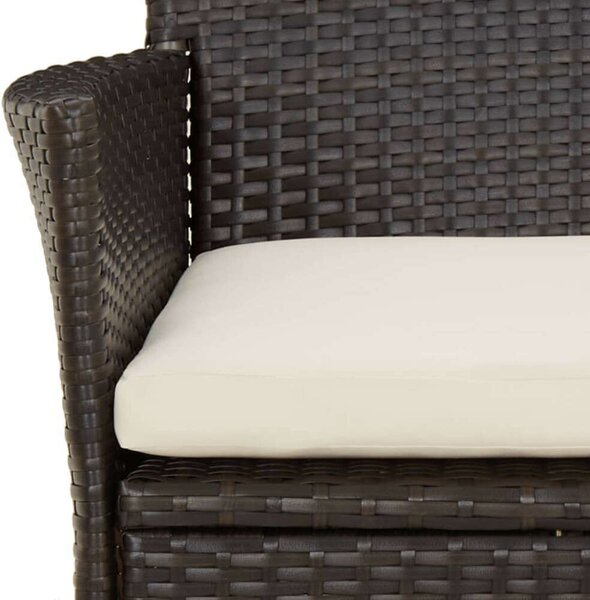 VidaXL Polyrattan Kerti Étkezőgarnitúra - 9 részes - Barna