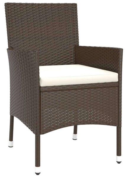 VidaXL Polyrattan Kerti Étkezőgarnitúra - 9 részes - Barna