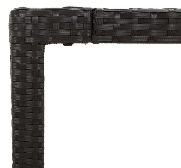 VidaXL Polyrattan Kerti Étkezőgarnitúra - 3 részes - Fekete