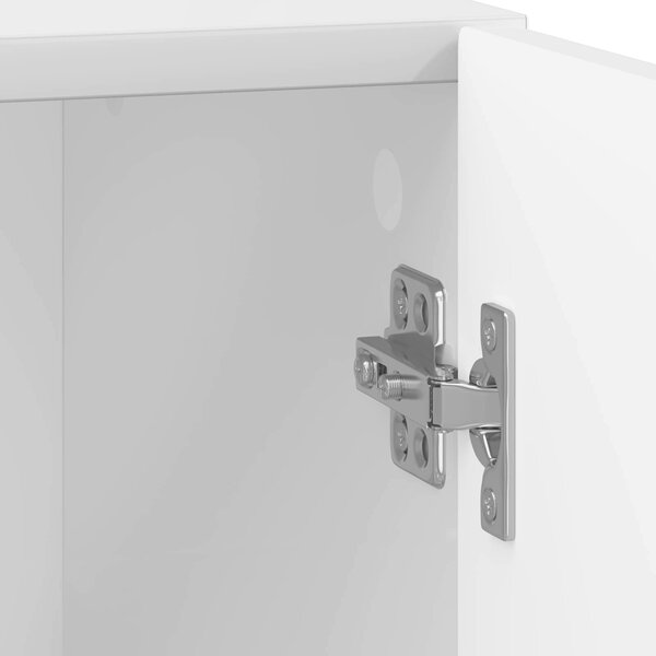 VidaXL Éjjeli asztal 2 pcs Magasfényű Fehér 43 x 34,5 x 47 cm