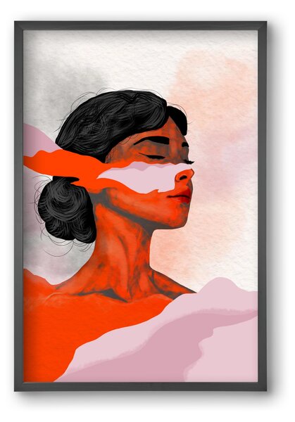 Red Wave - falikép keretben | artbridge
