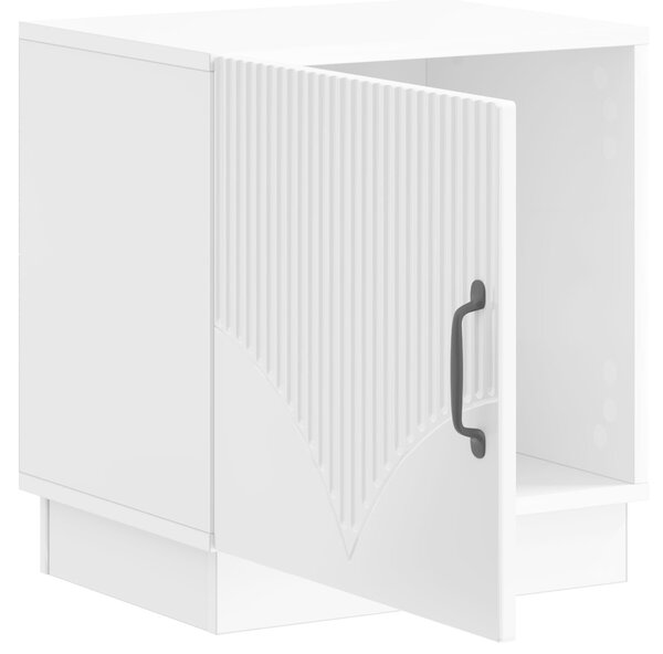VidaXL Éjjeli asztal 2 pcs Magasfényű Fehér 43 x 34,5 x 47 cm