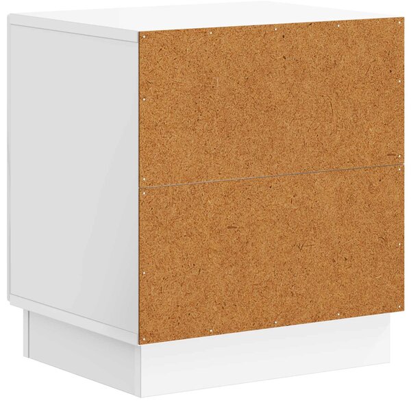 VidaXL Éjjeli asztal 2 pcs Magasfényű Fehér 43 x 34,5 x 47 cm
