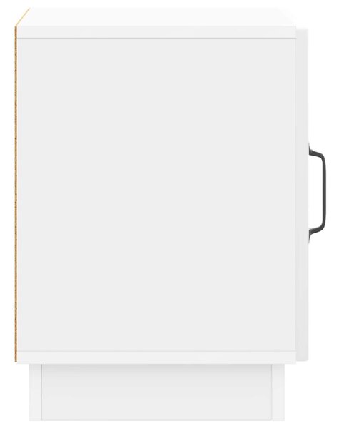 VidaXL Éjjeli asztal 2 pcs Magasfényű Fehér 43 x 34,5 x 47 cm