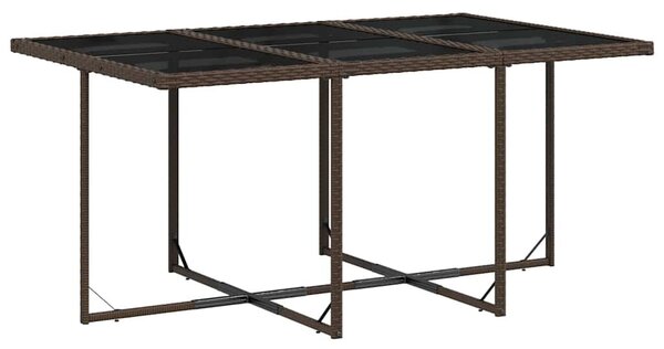 VidaXL 11 darabos kerti bútorgarnitúra párnákkal, barna, PE rattan