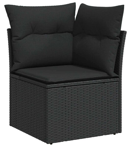VidaXL Polyrattan Kerti Ülőgarnitúra - 8 részes - Fekete