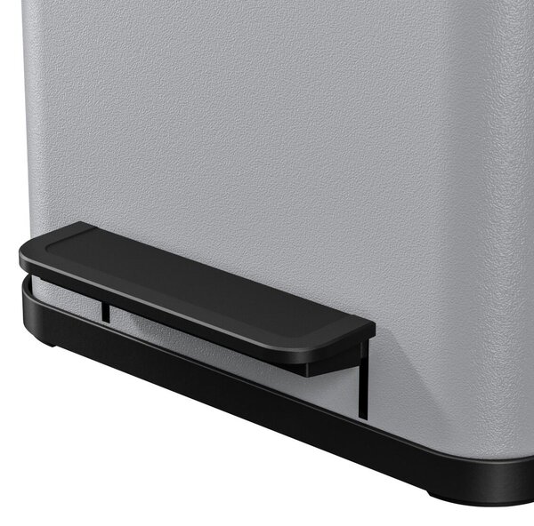 Hailo Öko duo Plus M 2x9 literes pedálos műanyag szemetes - Szürke