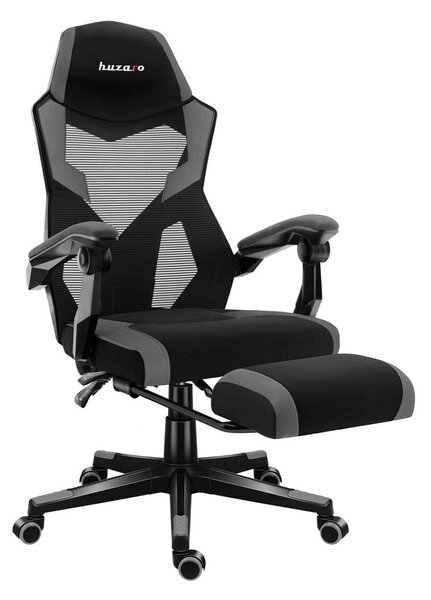 Huzaro Combat 3.1 Gamer szék lábtartóval - Fekete / Szürke