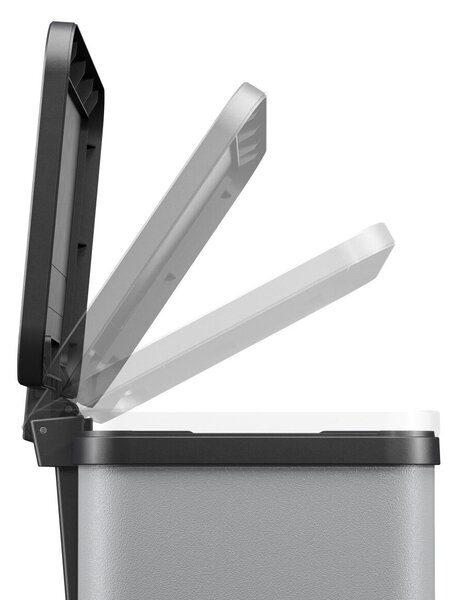 Hailo Öko duo Plus M 2x9 literes pedálos műanyag szemetes - Szürke
