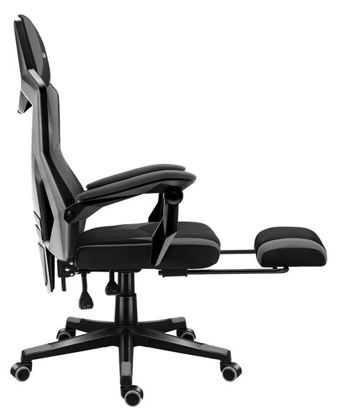 Huzaro Combat 3.1 Gamer szék lábtartóval - Fekete / Szürke