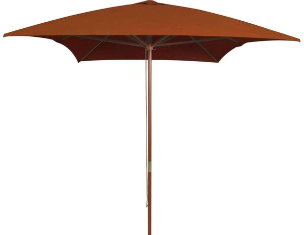 VidaXL Terrakotta Napernyő - Fa Rúd - 200x300 cm