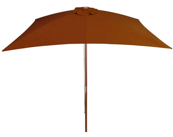 VidaXL Terrakotta Napernyő - Fa Rúd - 200x300 cm