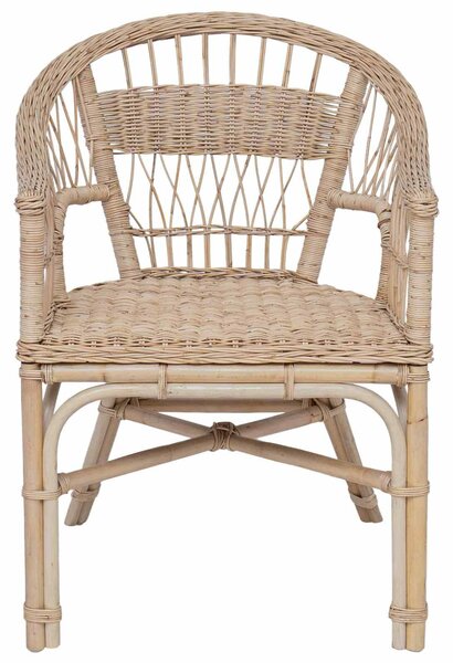 VidaXL Összecsukható Szék Rattan Természetes 60 x 60 x 81 cm