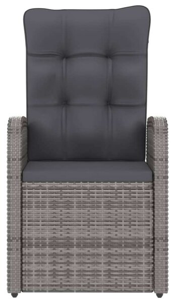 VidaXL Kültéri Étkezőszett - Polyrattan - 9 részes - Szürke