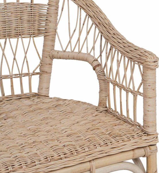 VidaXL Összecsukható Szék Rattan Természetes 60 x 60 x 81 cm