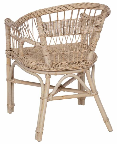VidaXL Összecsukható Szék Rattan Természetes 60 x 60 x 81 cm