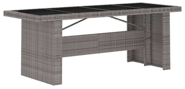 VidaXL Kültéri Étkezőszett - Polyrattan - 9 részes - Szürke