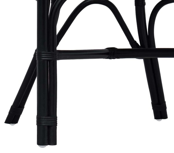 VidaXL Összecsukható Szék Fekete 58 x 60 x 81 cm Rattan