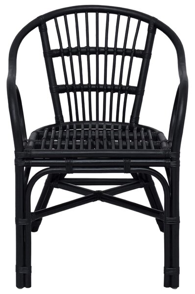 VidaXL Összecsukható Szék Fekete 58 x 60 x 81 cm Rattan