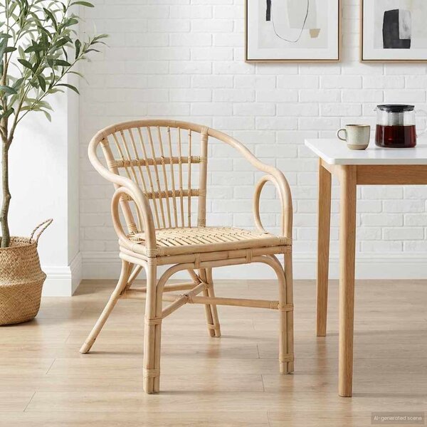 VidaXL Összecsukható Szék Természetes 58 x 60 x 81 cm Rattan