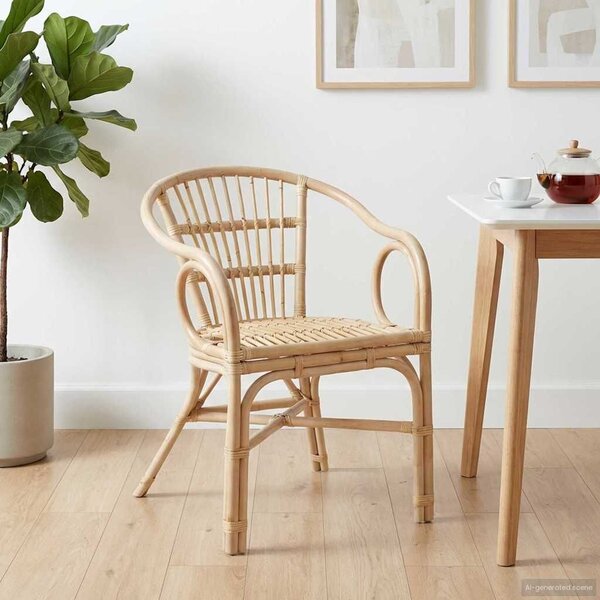 VidaXL Összecsukható Szék Természetes 58 x 60 x 81 cm Rattan