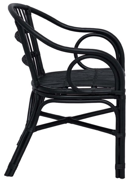 VidaXL Összecsukható Szék Fekete 58 x 60 x 81 cm Rattan
