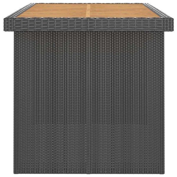 VidaXL 11 részes fekete polyrattan kültéri étkezőszett párnákkal