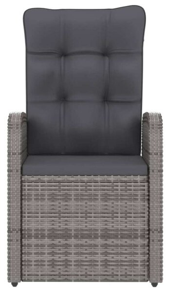VidaXL Kültéri Étkezőszett - Polyrattan - 7 részes - Szürke