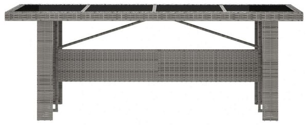 VidaXL Kültéri Étkezőszett - Polyrattan - 7 részes - Szürke