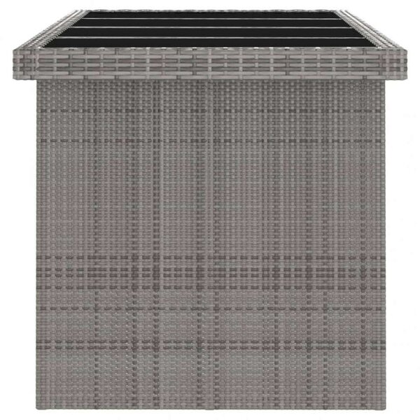 VidaXL Kültéri Étkezőszett - Polyrattan - 7 részes - Szürke