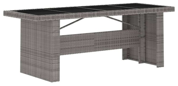 VidaXL Kültéri Étkezőszett - Polyrattan - 7 részes - Szürke