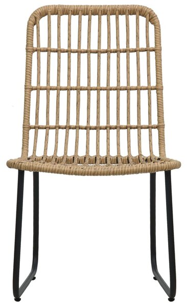 VidaXL 3 részes polyrattan és üveg kültéri étkezőgarnitúra