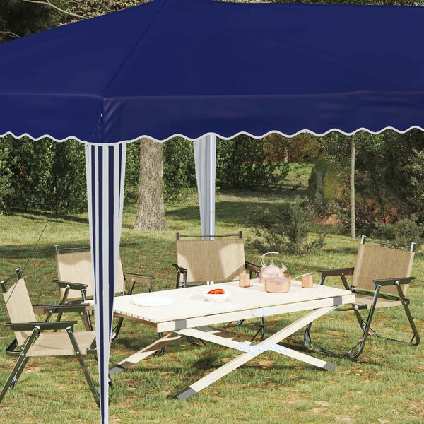 VidaXL Parti sátor 575 x 290 x 245 cm Kék 210D Oxford ezüst bevonattal