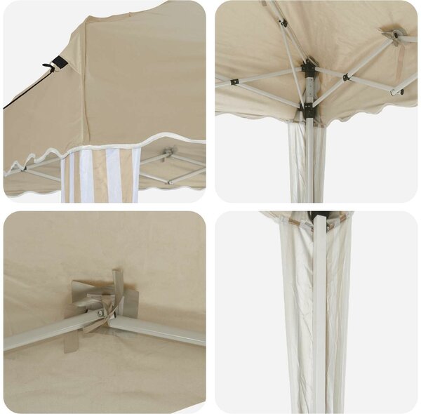 VidaXL Parti sátor 575 x 290 x 245 cm Krémszínű